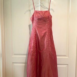 Cache Coral Formal with Sheer wrap Size 10